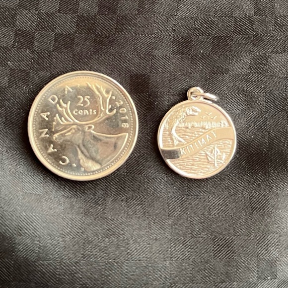 KITIMAT Sterling Silver Charm or Necklace Pendant. Vintage Canadiana Fishing - Picture 4 of 7